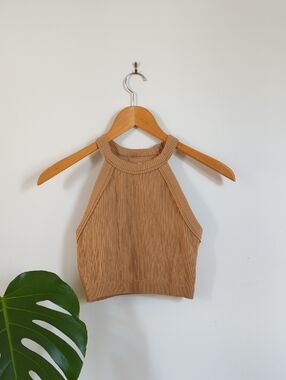 Aerie Ribbed Halter Crop Top